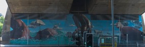 Spray can mural
