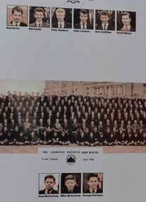 High School pics of John, Paul, George at exhibit