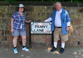 Norm and Melissa at Penny Lane entry