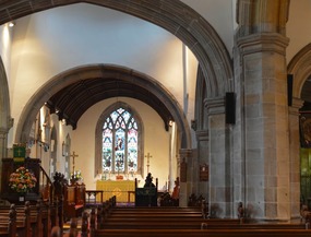 Inside view of church