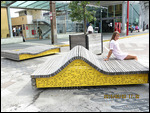 Laidback even in bench design