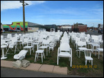 158 Empty White Chairs - Temporary Memorial