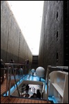 Entering the 24.7 metre lock