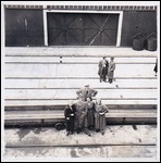 Family waiting at Southampton Docks 1955