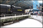 Moving the train on the circular turntable