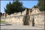 The city wall of York in Yorkshire