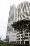 Swissotel on left and Fairmont Hotel on right