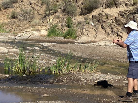 There was water in creek near ABC Range