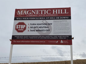Signage at Magnetic Hill