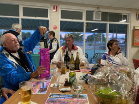 And our table did well in the raffles.