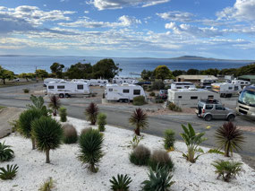 View from the top of the Port Lincoln Tourist Park