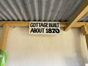 The sign says it all... built a long time ago!