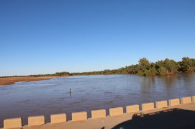 The river was well over this crossing recently