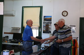 Meeting up with Gerard at the Comet Museum