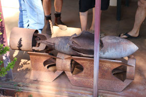 Remnants of the bombs from Corunna