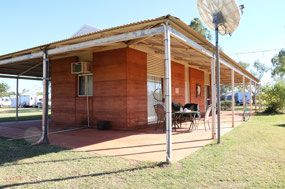 Rammed earth station stay accommodation
