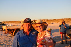 Helen and Pam at the beach