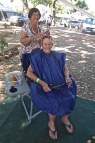 Time for a haircut at Lake Argyle