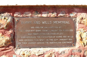 Burke & Wills Memorial Plaque