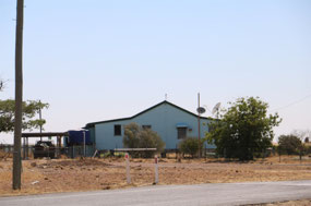 The only original building in the town