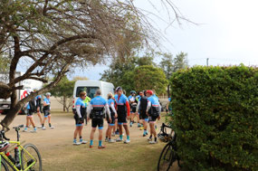 Bike riders have ridden about 200 kms today