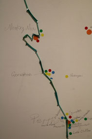 A few dots from Geraldton visitors
