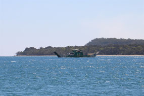 Barge coming back from Fraser Island