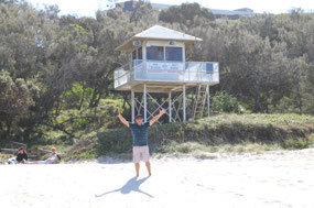 'Hooray' Pete's on the Sunshine Coast beach