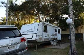 Our very tight site at Tewantin Discovery