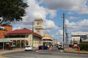 Looking to the Post Office Clock