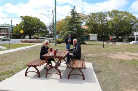 Morning tea in PL Travers Park.
