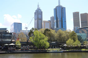 Activity on the other side of the Yarra