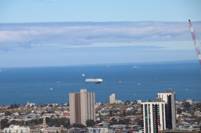 The view from our room out to Port Phillip Bay