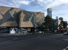 Walking to Federation Square