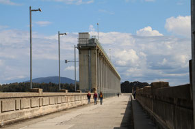 The wall of the Hume Dam