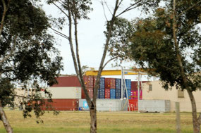 Compressed hay will go into sea containers 