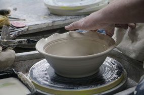 Fluting the bowl to finish