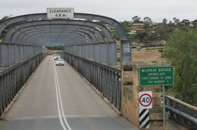 First bridge over the Murray River
