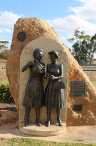 CWA sculpture in the town park