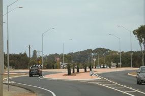 Roundabout at Hosken St finished
