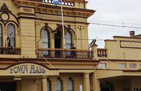 Town Crier on the balcony