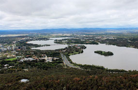View of Lake Burley Griffin from Telstra Tower