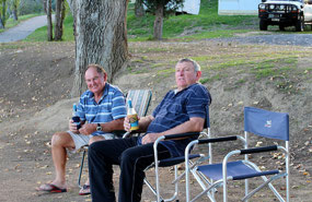 A drink beside lake Jinabyne