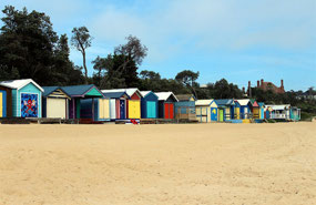 Love these Bathing Boxes at Mornington Beach