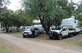 Both vans setup at Rosebud