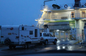 Queensland couple putting their van on ferry