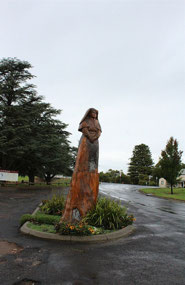 A carved nurse looks down the 'Avenue'