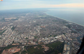 Flying into Adelaide Airport