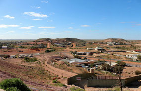 View over town from the 