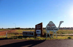 Leaving Stuart Range Caravan Park